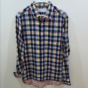 Shipley & Halmos Plaid Cotton Button Down. New Unworn Condition.
